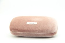 NEW MIU MIU AUTHENTIC EYEGLASSES GLASSES HARD LARGE VELVET PINK CLAMSHELL ONLY picture