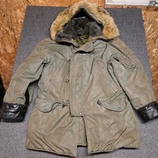 Vintage 50s 60s USAF N-3B Snorkel Parka Conmar Coyote Fur Flight Jacket Military picture