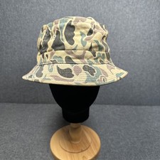 Camo Bucket Hat Vtg, Easy to Roll Hunting Crushable M/L, Hat Cap picture
