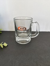 Vintage Mini  A&W Root Beer Clear Glass Mug With Logo (No fading) 3.25