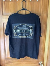 Salt Life Men's Size L Black Graphic Print Crew Neck Short Sleeve T-Shirt picture