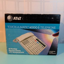 AT&T Touch-a-Matic Vintage At&t Touch a matic 6000 s Telephone Almond 1984 picture