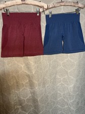 NVGTN Contour Seamless Shorts Bundle 2 Pairs Candy Apple Slate Blue Size Small picture