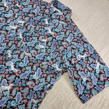 Vintage Wrangler Brushpopper Shirt Men 16.5 (L) Paisley Equestrian X Long Tail picture