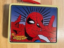 Vintage 1998 THE AMAZING SPIDERMAN Lunch Box Marvel The TinBox Comp, 7.5×6×3.5  picture