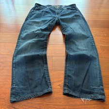 Y2K BKE Derek Mens Bootcut Straight Leg Jeans Dark Wash Denim 36x32 Streetwear picture