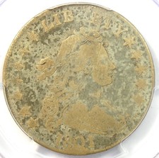 1801 Draped Bust Half Dollar 50C Coin - Certified PCGS F15 - $4,000 Value picture