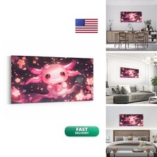 Feelyou Cute Axolotl Canvas Wall Art for Living Room Bedroom picture