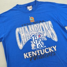 Vintage Kentucky Wildcats Shirt Mens Large NCAA Lee Sport USA 1996 Champions 90s picture
