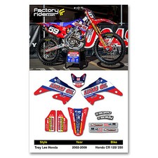 2002 - 2008 TLD HONDA CR 125 CR 250 Dirt Bike Graphics Kit Motocross Decal picture