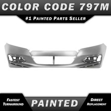 NEW Painted *NH797M Steel* Front Bumper Cover Fascia for 2018-2020 Honda Accord picture