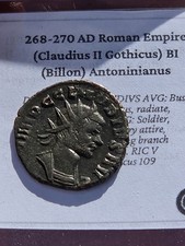 268-270 AD Romin Roman Empire Claudious II Gothiscus Antoninianus Coin picture