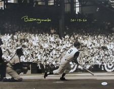 Bill Mazeroski HOF Signed/Inscr 16x20 B/W Photo Pittsburgh Pirates JSA 198353 picture