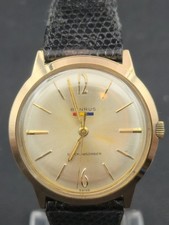 1960s Benrus Shock Absorber Swiss 17J Rose RGP 34mm Manual Wind Running picture