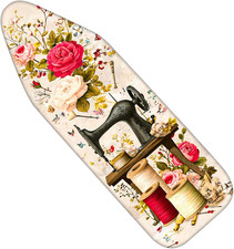 Ironing Board Cover and Pad with Vintage Sewing Machine and Flowers picture