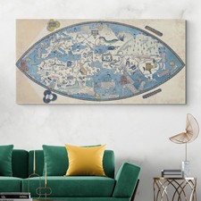 1457 Genoese World Map – Early Renaissance Mappa Mundi, Trade Routes & Sites picture
