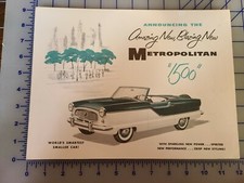 1956 American Motors Metropolitan 1500 Brochure Folder  picture