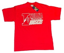 Vintage Indiana University Shirt Hoosiers Crimson NCAA Basketball Large NWT Red picture