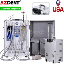 Portable Dental Delivery Unit System Mobile Suction with Air Compressor 4 Holes picture
