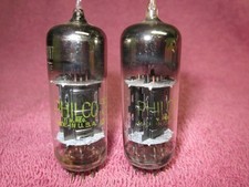 Matched Pair Raytheon 12BH7A Oval BLACK Plate Tubes 12BH7 picture