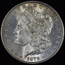 1878 P $1 MORGAN DOLLAR ✪ 7/8 TAILFEATHERS ✪ SILVER COIN UNCIRCULATED WEAK H04 picture