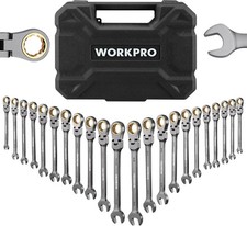 WORKPRO 22-Piece Flex-Head Ratcheting Wrench Set, Ratchet Combination Wrench picture