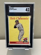 1958 Topps - Roberto Clemente #52 Team Name in White SGC 4 picture