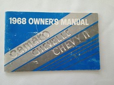1968 CHEVROLET   CAMARO  CHEVELLE CHEVY II    OWNERS  MANUAL   ORIGINAL picture