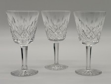 Stunning Vintage Trio of Lismore Waterford Ireland Crystal Wine/ Cordial Glass picture