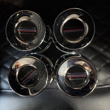4  AMERICAN RACING 6 LUG CENTER CAPS STEEL CHROME 4.25 OD /AFTERMARKET WHEELS picture