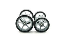 OVERSIZED WHEEL SETS (M) 1:64 Custom Wheel Sets Rubber Tires Diecast Swaps picture