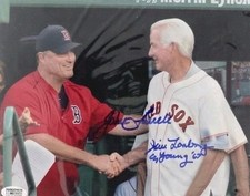AUTHENTIC JOHN FARRELL JIM LONGHORN Signed AUTO 8x10 Boston Red Sox World Series picture
