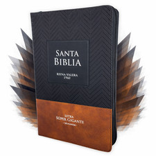 Biblia con Cierre Letra Super Gigante 19 puntos Mediana RV60 duotono con indice picture