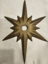 Vintage Old Atomic Mid Century Starburst Door Knob Escutcheon Schlage Parts USA picture