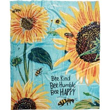 Bee Kind Bee Humble Bee Happy Throw Blanket 50