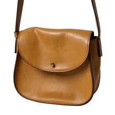 Madewell The Marfa Tan Leather Saddle Flap Crossbody Purse Handbag Size OS picture