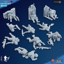 Freedom Guard Casualties - 28mm 32mm Wargaming Terrain Scatter picture