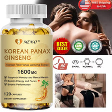 Korean Red Panax Ginseng 1600mg - 120 Veggie Capsules - Extra Strength, Non-GMO picture