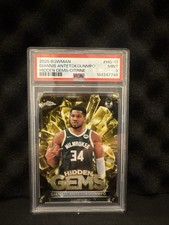 2025-26 Topps Chrome Giannis Antetokounmpo HIDDEN GEMS GOLD /10 PSA 9 - RARE picture