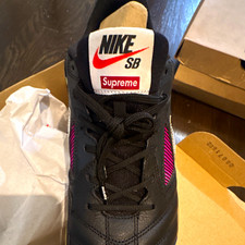 Nike SB Gato QS Supreme Black/White Skateboarding Shoes Men's US 10.5 picture