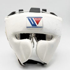 Winning Boxing Head Gear FG-2900 White M Size Face Guard JAPAN Used Authentic picture