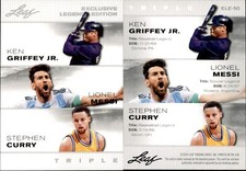 2024 Leaf EXCLUSIVE LEGENDS TRIPLE GRIFFEY / MESSI / CURRY #ELE-50 picture