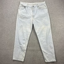 Vintage Britannia Jeans Mens 40x32 Light Blue Denim Pants Distressed Baggy Taper picture