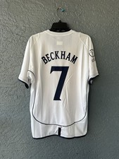 England Beckham Retro Jersey White Size L picture