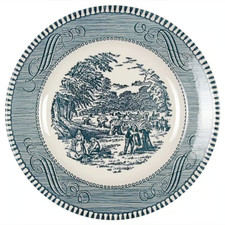 Vintage Currier and Ives Blue by Royal Plates, Cups, Bowls & Glassware picture