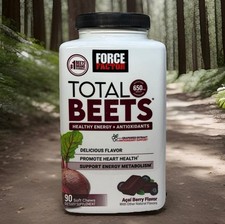 Force Factor Total Beets Soft Chews 90 Ct Acai Berry Heart Energy Exp 11/2027 picture