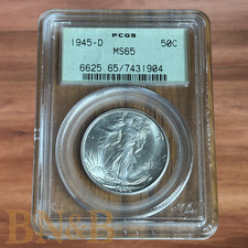 1945-D PCGS Walking Liberty Half MS65  OGH picture
