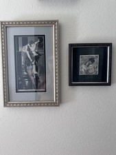 Pair Antique French Neyret Freres Silk Tapestry Romeo Juliet Hans Makart Framed picture