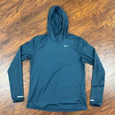 Nike Hoodie Mens M Blue Element Running Long Sleeve Stretch Dri-Fit Pullover picture