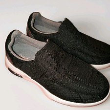 OrthoComfoot Women’s Comfort Slip-On Casual Shoes Black/White Plaid EU 37 picture